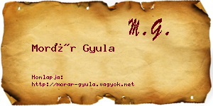 Morár Gyula névjegykártya