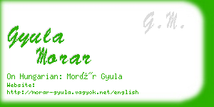 gyula morar business card